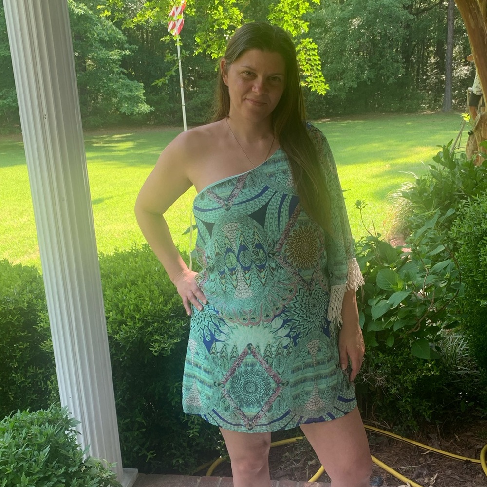 Original Piece One shoulder, fully lined dress, NWT